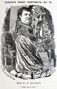 Illustrert portrett av Mary Elizabeth Braddon (Maxwell) av Edward Linley Sambourne