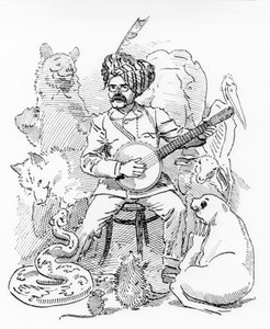 illustrasjon for Sambourne tegneserie fra Punch, Rudyard Kipling (tegning) av Edward Linley Sambourne