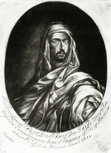 Hans eksellens Hamet Ben Hamet Ben Haddu Otter, utgitt av John Lloyd, 1682 (mezzotint) av Edward Luttrell