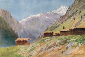 Ser nedover Gurais-dalen, fra landsbyen Dudhgai av Edward Mary Joseph Molyneux