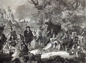 Highgate Fields under den store brannen i London i 1666