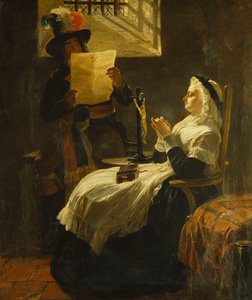 Marie Antoinette lytter til anklageloven dagen før rettssaken hennes, 1859