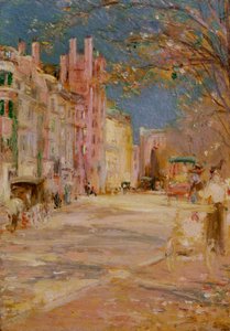 Gatebilde fra Boston (Boston Common) av Edward Mitchell Bannister