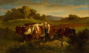 Gjeter med kyr, 1869. av Edward Mitchell Bannister