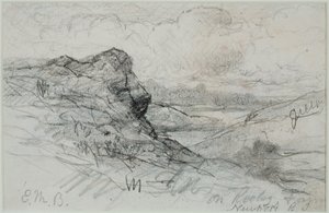 Newport, Rhode Island (#13B) ca. 1880-tallet (grafitt på papir) av Edward Mitchell Bannister