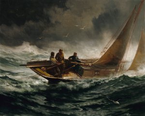 Kjører ut en kuling, ca. 1889.