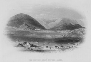 Den britiske hæren før Cabul (gravering) av Edward Paxman Brandard