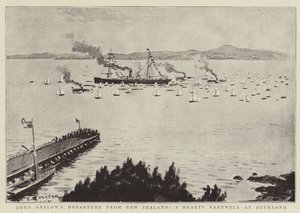 Lord Onslows avgang fra New Zealand, et hjertelig farvel i Auckland av Edward Payton
