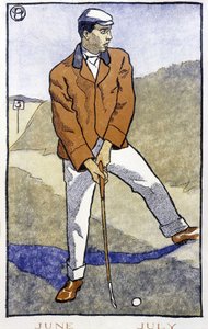 Golfspiller - i "" Golfkalender"" av Edward Penfield av Edward Penfield