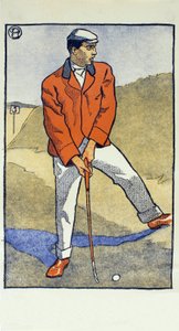 Juni/juli, detalj fra 1931 Golfing Calendar, pub. 1931 av Edward Penfield