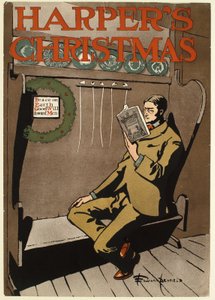 Mann i brun dress sittende på en benk, Christmas Harper