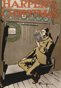 Plakatreklame for Harpers New Monthly Magazine, jul 1897 (fargelitografi)