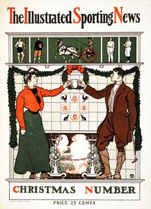 The Illustrated Sporting News, Christmas Number, 1900 (fargelitografi) av Edward Penfield
