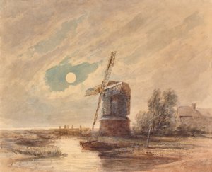 Landskap med vindmølle av Edward Pretty