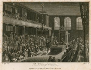 Underhuset, ødelagt av brann, 16. oktober 1834 av Edward Pugh