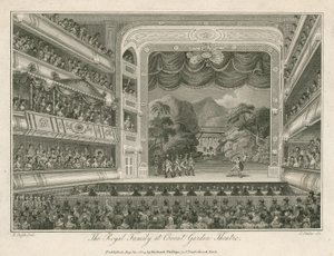 Kongefamilien ved Covent Garden Theatre, London av Edward Pugh