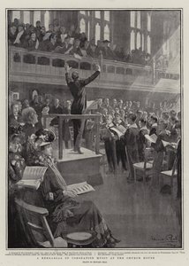 Et øving av kroningsmusikk i Kirkehuset av Edward Read