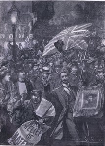 Mafeking night in London, illustrasjon fra Cassells History of England, 1900-tallet