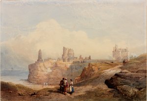 Tynemouth Priory (kroppsfarge og akvarell på papir)