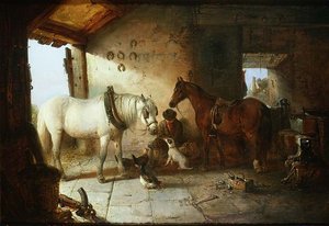 In the Forge (olje på lerret)