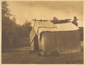 Et mattehus - Skokomish av Edward S. Curtis