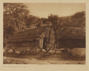 Diegueño-huset i Santa Ysabel av Edward S. Curtis