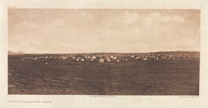 Portefølje VI, plate 192: Soldans-leir – Piegan av Edward S. Curtis