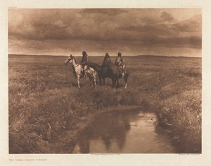 Portefølje VI, plate 209: De tre høvdingene - Piegan av Edward S. Curtis