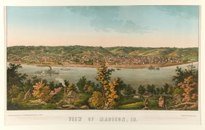 View of Madison, Id. (Indiana) av Edward Sachse