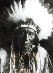 Iron Plume - Ogalala, indianer av Edward Sheriff Curtis