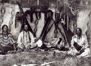 Piegan Lodge interiør av Edward Sheriff Curtis