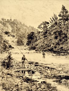 The Tees: The Tees at Ovington, ca. 1880 (etsing)