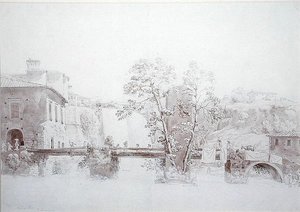 Isola di Sora (penn og blekk og vask på papir) av Edward Swinburne