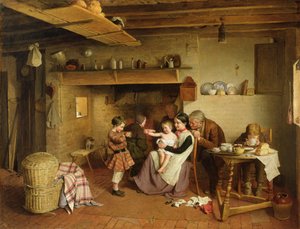 En hyttescene, 1855