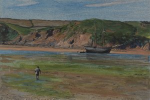 En Devon-elv ved lavvann, 16. juni 1859