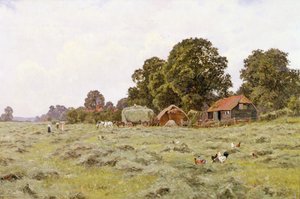 Slått i Fittleworth, Sussex (olje på lerret)