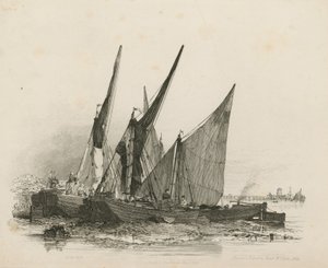 Lektere på Themsen av Edward William Cooke