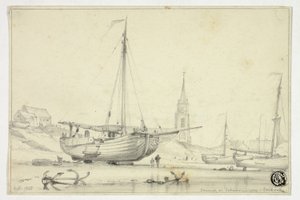 kirke i Scheveningen av Edward William Cooke