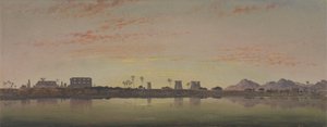Pyloner ved Karnak, Theban-fjellene i det fjerne av Edward William Cooke