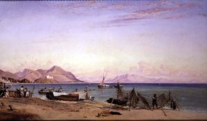Salerno, tørkenett av Edward William Cooke