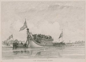 The Stationer's Barge, Themsen, London av Edward William Cooke