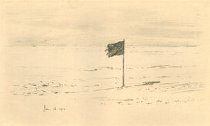 Black Flag Camp. - Amundsens svarte flagg innen noen få mil fra Sydpolen, 1912, 1913