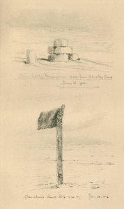 Cairn Left By The Norwegians, og Amundsens South Pole Mark, januar 1912, 1913. av Charles Edward Wilson