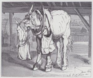 En kjerrehest av Edwin (after) Landseer