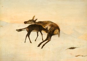 Et tilfeldig skudd (olje om bord) av Edwin (after) Landseer