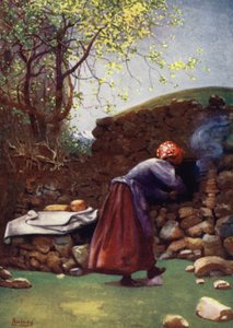 Korsika: Bakeovn, Aleria (farge litho)