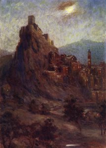 Korsika: Corte, citadellet (farge litho)