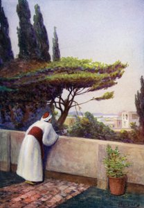 En dag falt glasset hans ned på vinduet til prinsessen mens hun satt der og broderte