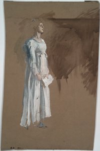 En figur i klassisk kjole. av Edwin Austin Abbey