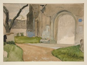 Arkitektstudie av Edwin Austin Abbey